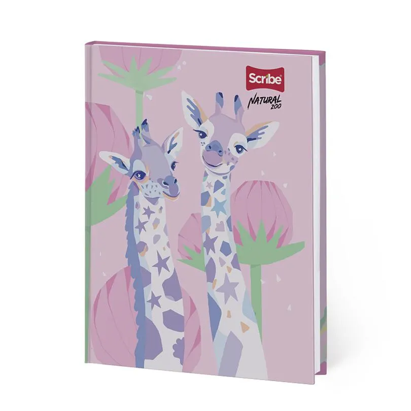 Cuaderno Pasta Dura Natural Zoo 90 Hojas Cuadros