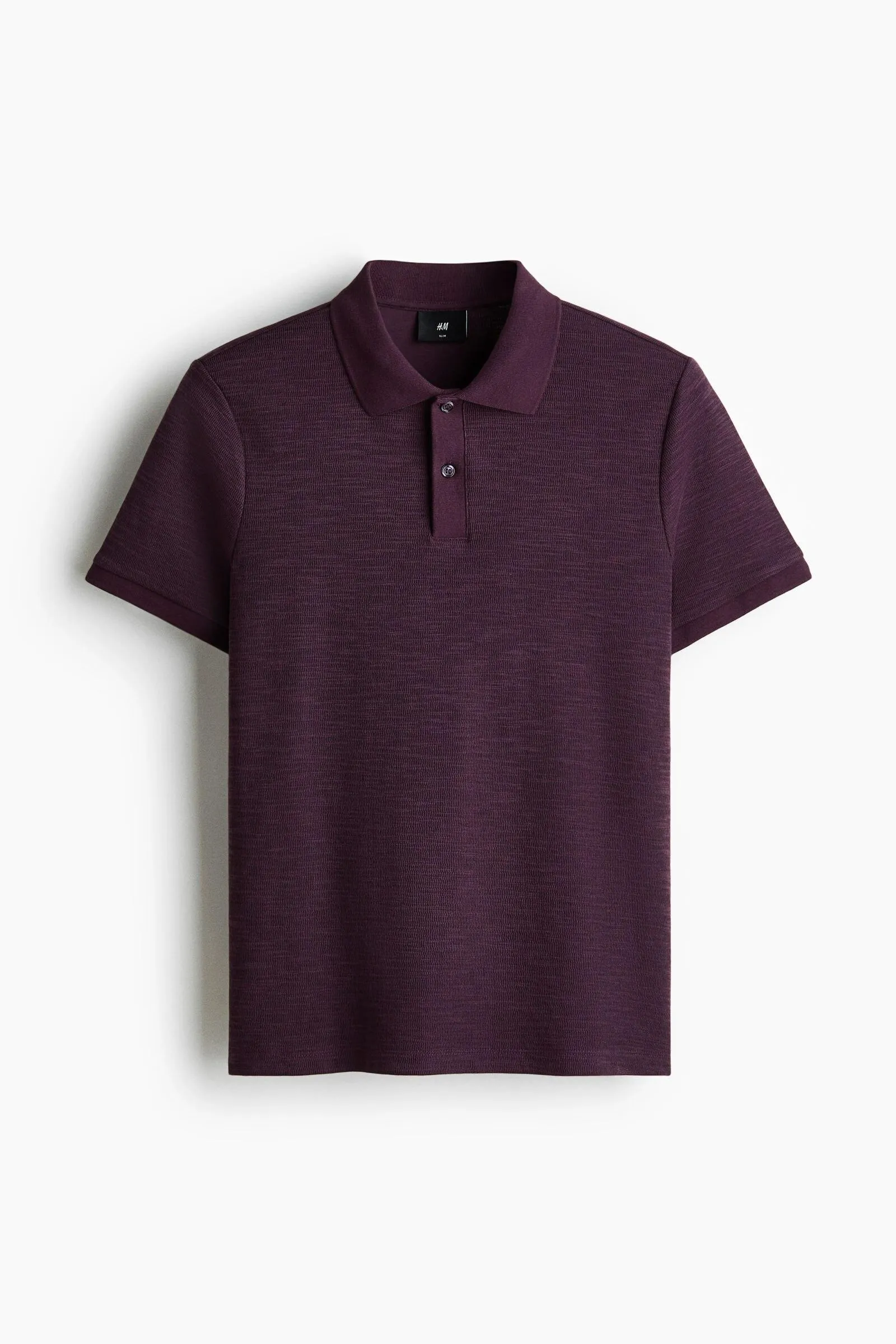 Camiseta estilo polo en tejido jacquard Slim Fit