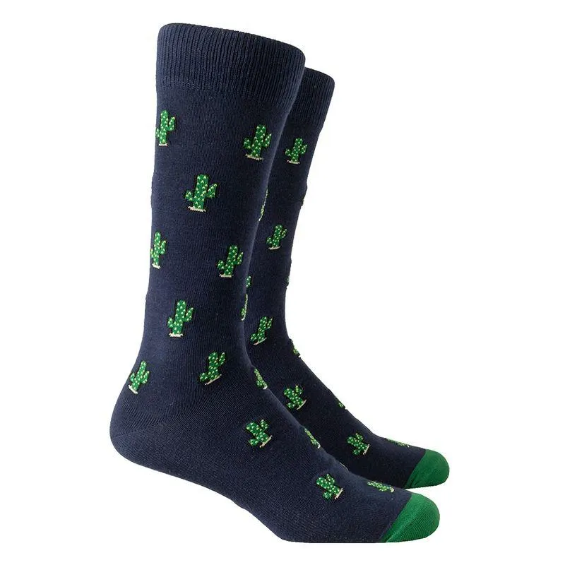 MEDIAS CASUAL BASSTO CACTUS AZUL