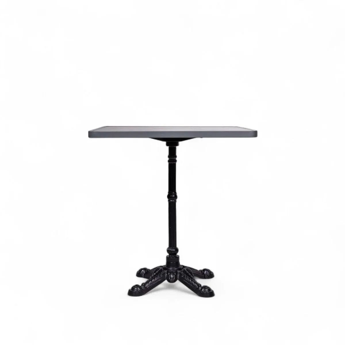 Mesa de comedor gris oscuro pata hierro 72x70x70