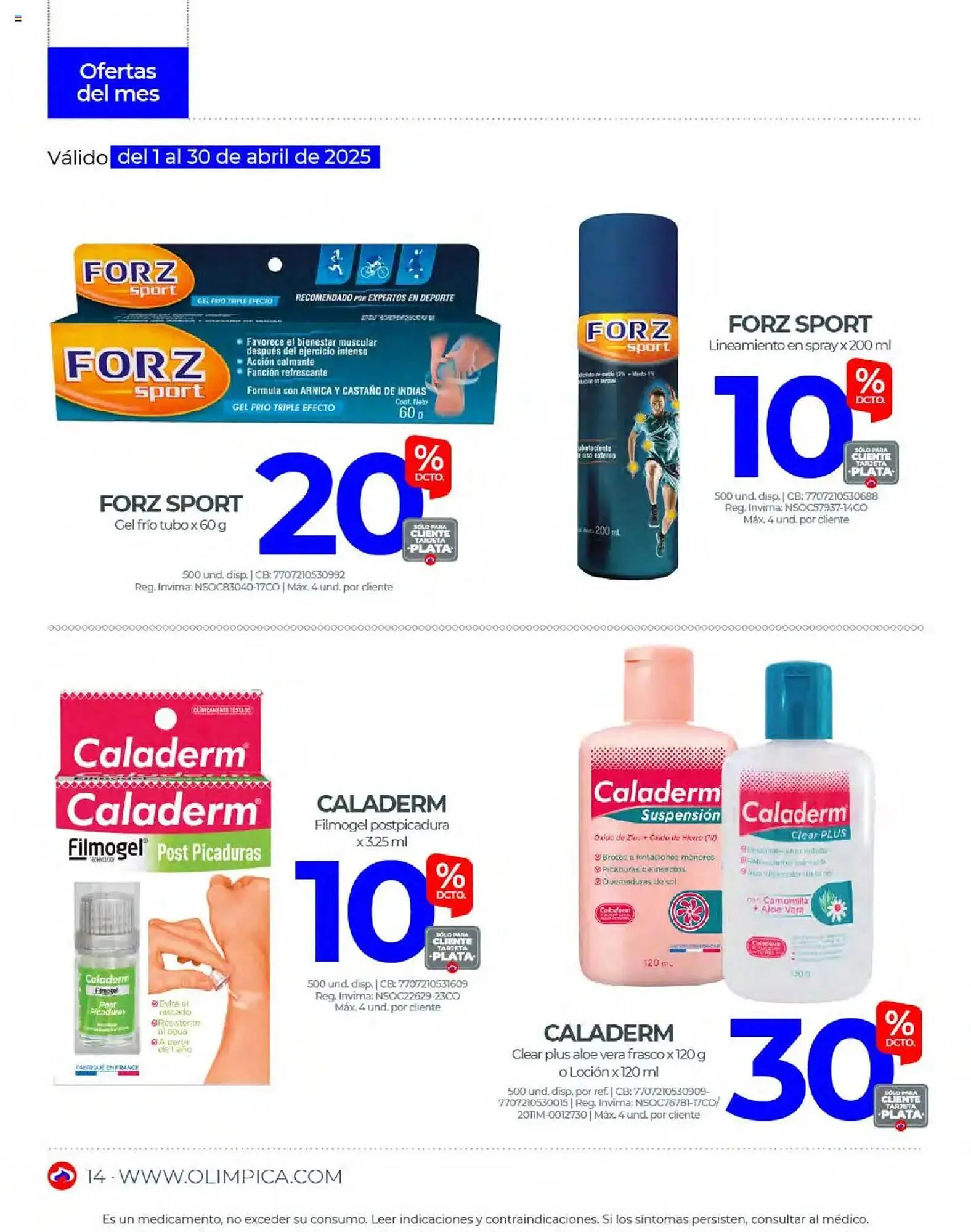 Catalogo de Catálogo Olímpica 6 de abril al 30 de abril 2025 - Pag 14