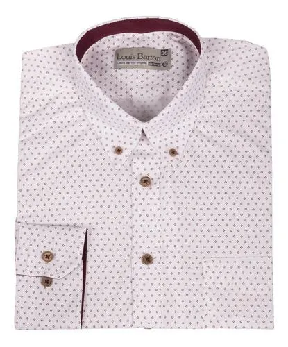 Camisa Manga Larga Miniprint Cuadros Rojos – Moldería informal