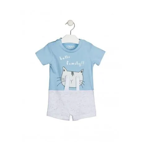 ENTERIZO GATITO AZUL NIÑO BABY LOSAN REF 11V-9003AL
