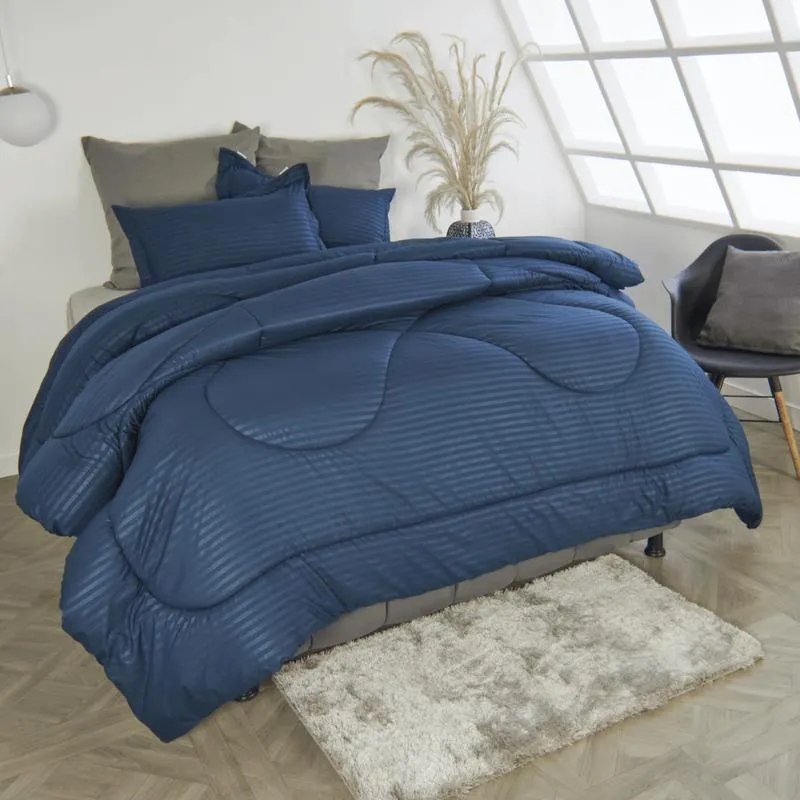 Plumón más fundón de almohada unicolor azul oceano