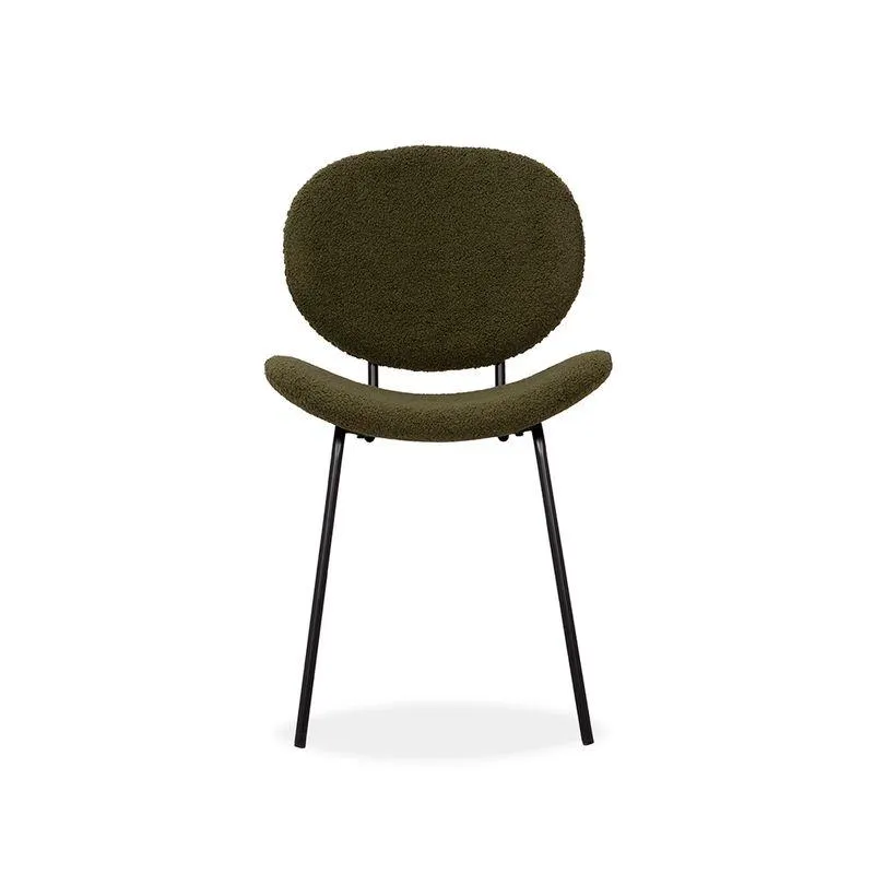 Silla De Comedor Maria Tela/Metal Verde