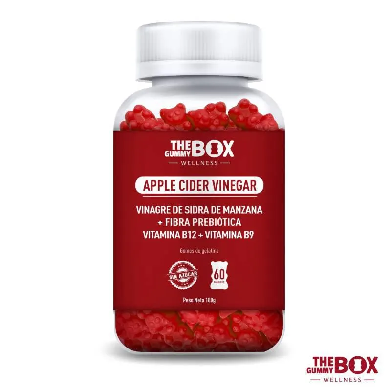 Gomitas The Gummy Box suplementos con vinagre de sidra de manzana