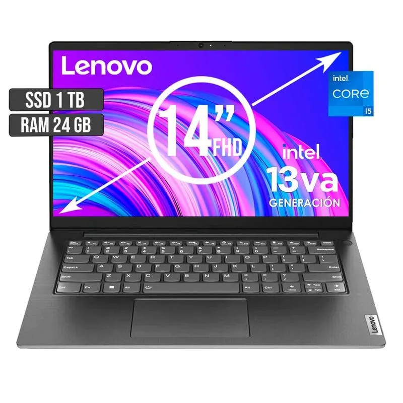 PORTATIL LENOVO INTEL CORE i5-1235U SSD 1TB RAM 24GB LED 14 FHD
