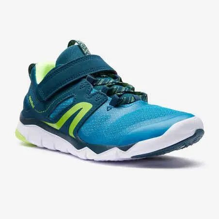 Tenis de fitness con velcro para Niños 540 azul turquesa