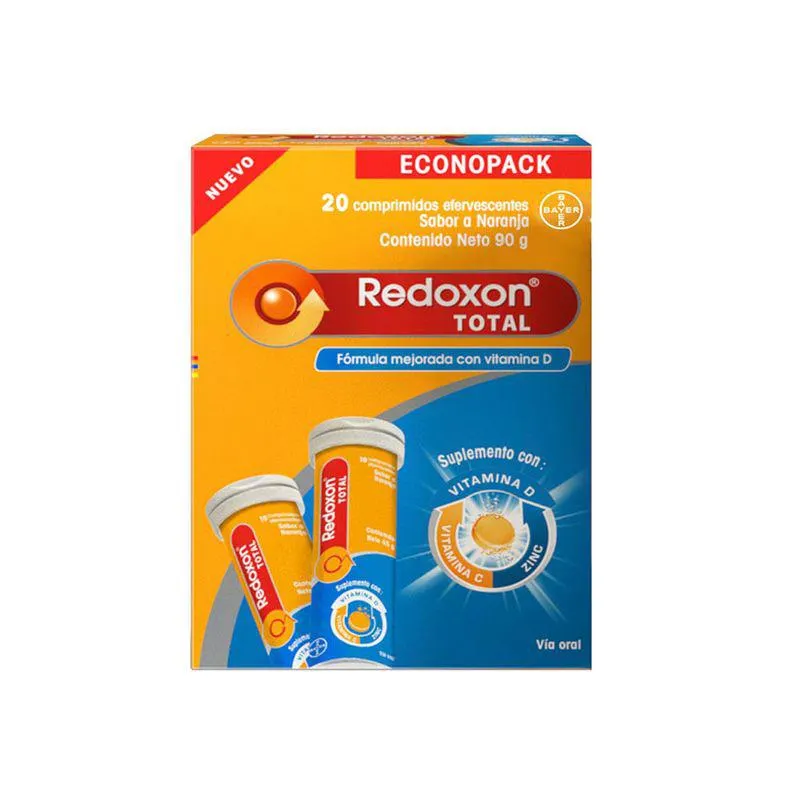 Vitamina redoxon total naranja tableta x20und x90g