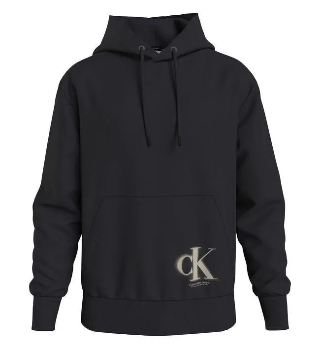 Buzo Con Gorro Negro Calvin Klein Hombre