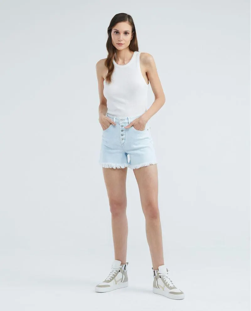 Short de Mujer en Denim, High Rise - Azul Claro