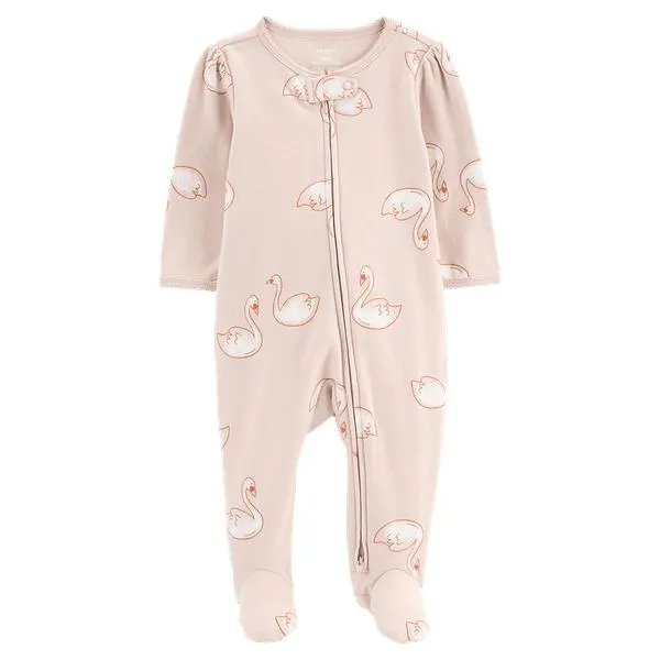 Pijama Enteriza Rosada Cisnes Niñas - Carter's