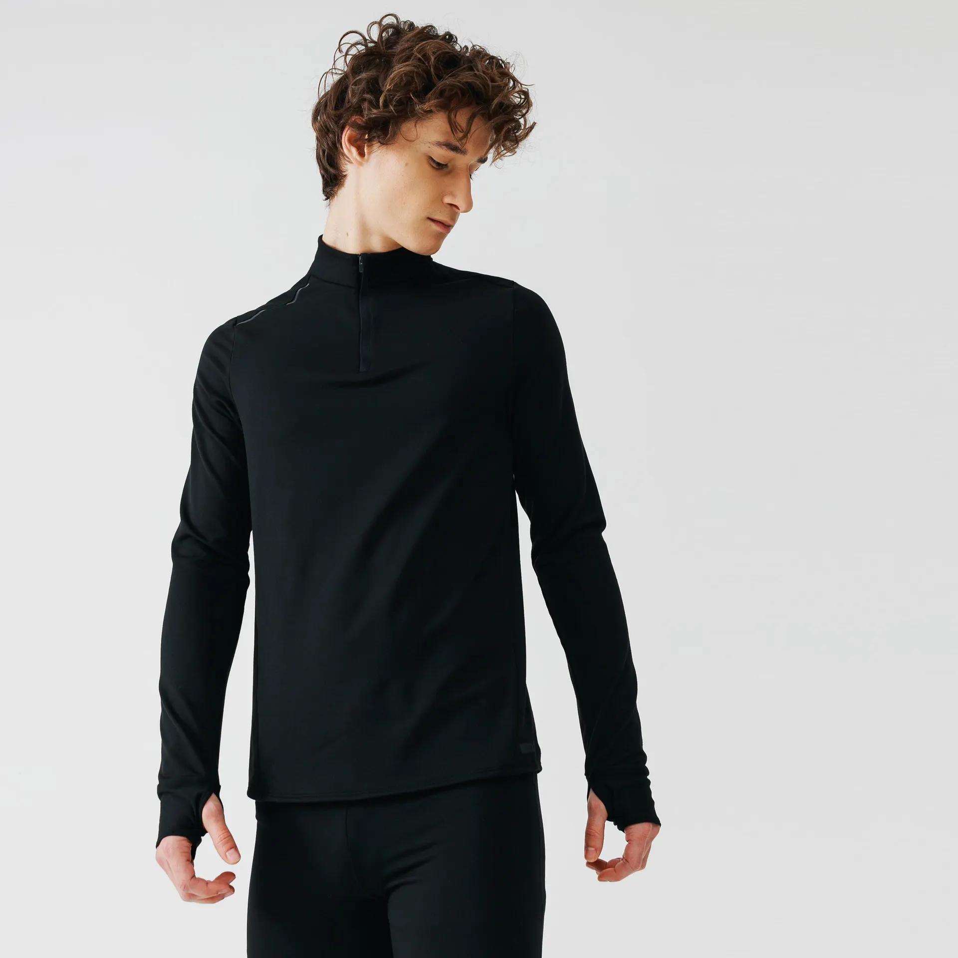 Buzo cálido de Running para hombre Kalenji negro