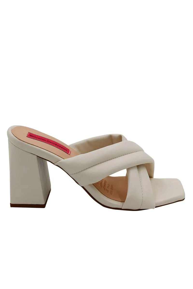 Sandalia Tacon Marfil Maya