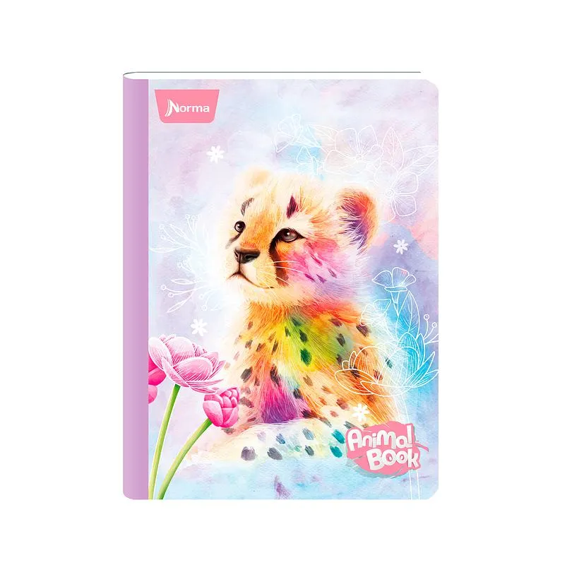 Cuaderno Cosido Pasta Dura Animal Book 90 Hojas Cuadros