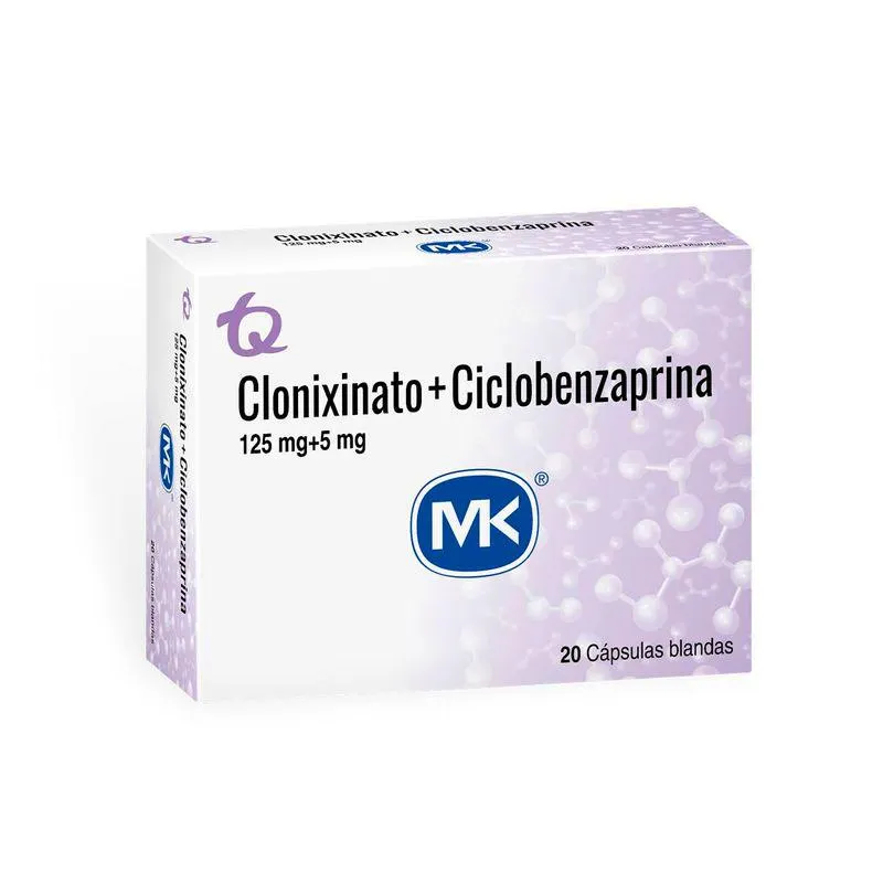Clonixinato/ciclobenzaprina 125/5 Mg Caja X 20 Caps