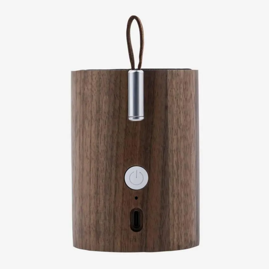 Parlante Drum Con Luz Walnut