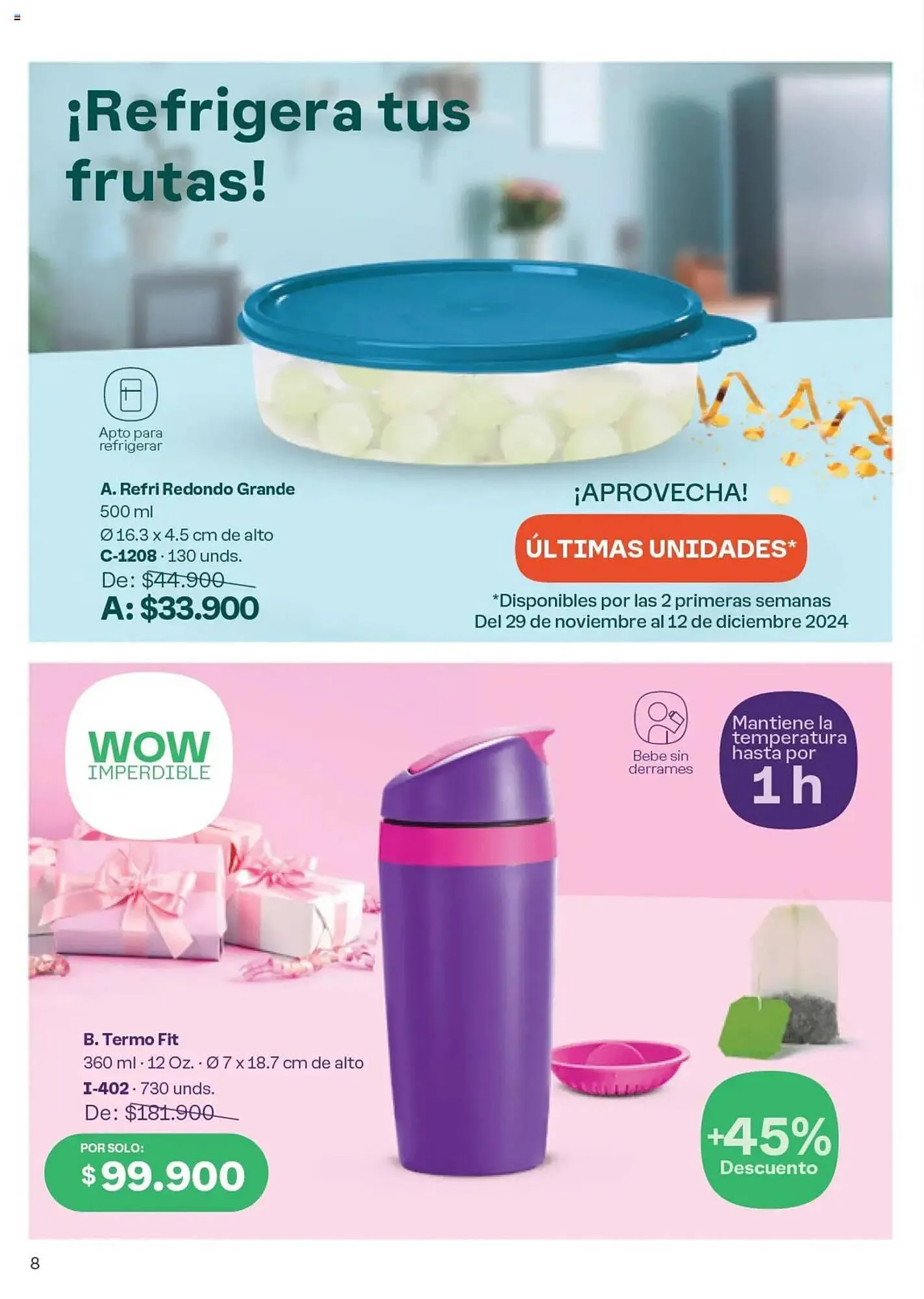 Catalogo de Catálogo Tupperware 29 de noviembre al 26 de diciembre 2024 - Pag 8