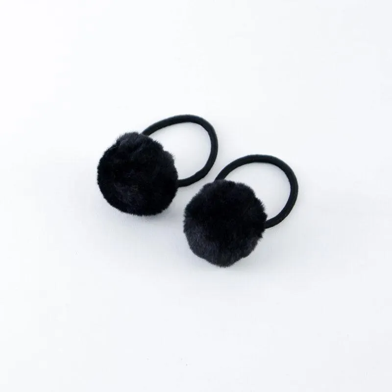 COLERO POMPOM PAR NEGRO