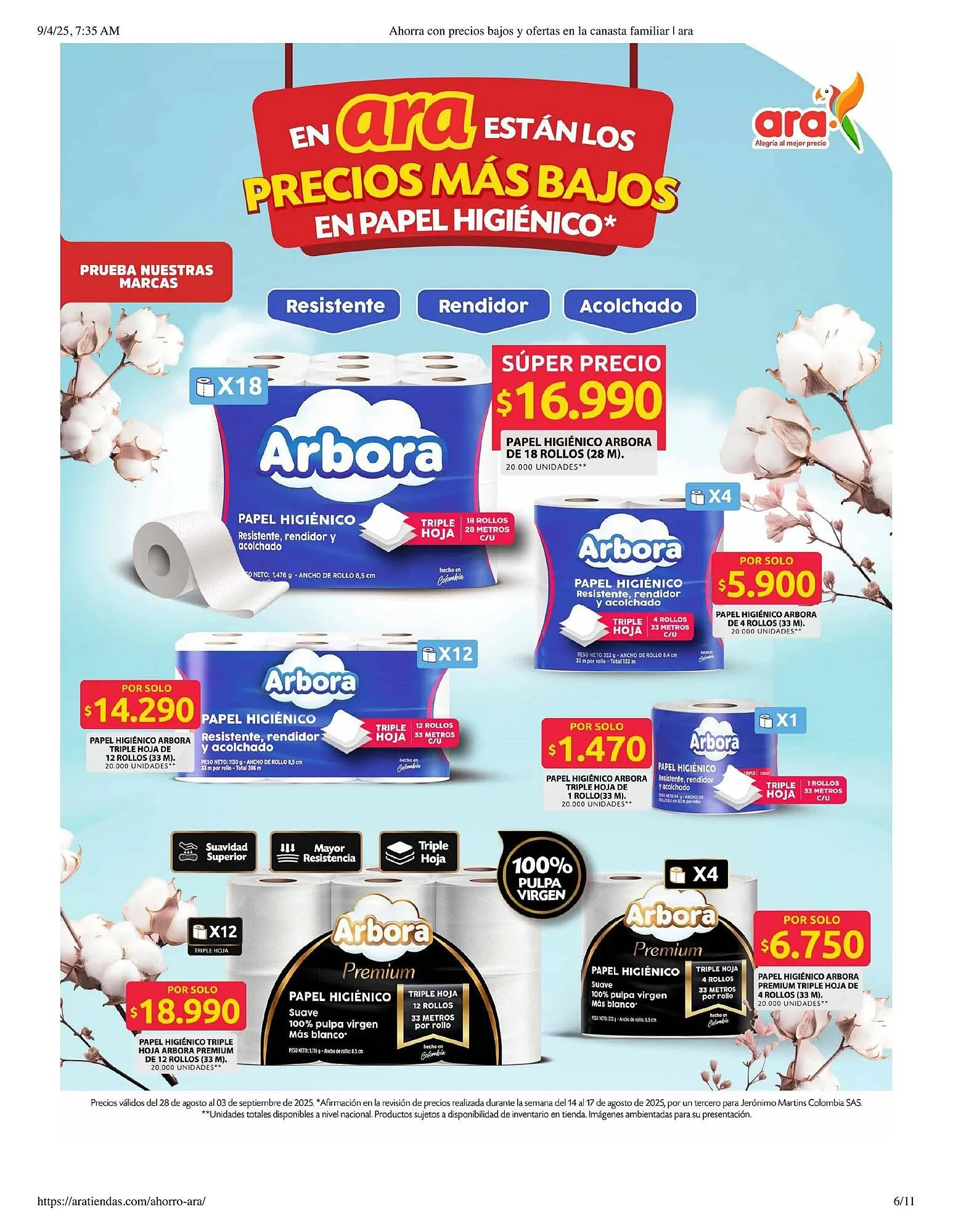 Catalogo de Catálogo Ara 4 de septiembre al 5 de septiembre 2025 - Pag 6