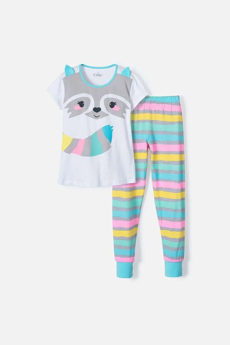 Pijama de Mic con pantalón largo multicolor para niña