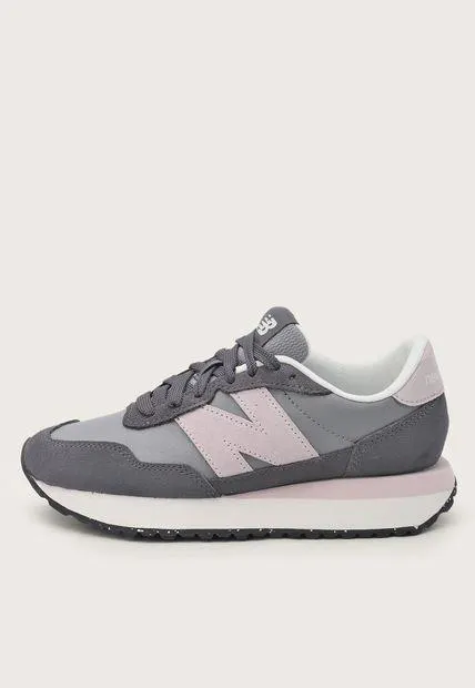 Tenis Lifestyle Negro-Gris-Rosa New Balance 237
