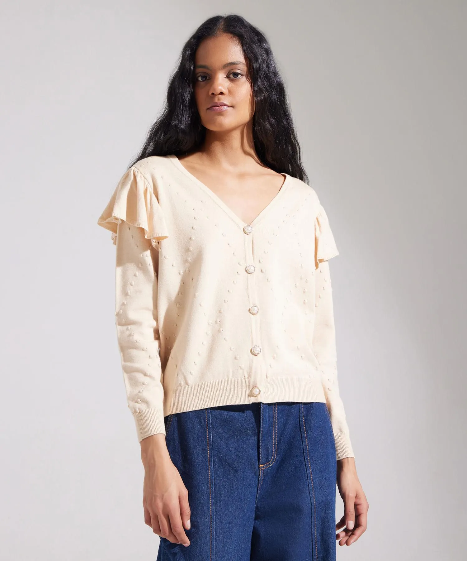 Saco Manga Larga Con Volero En Hombros