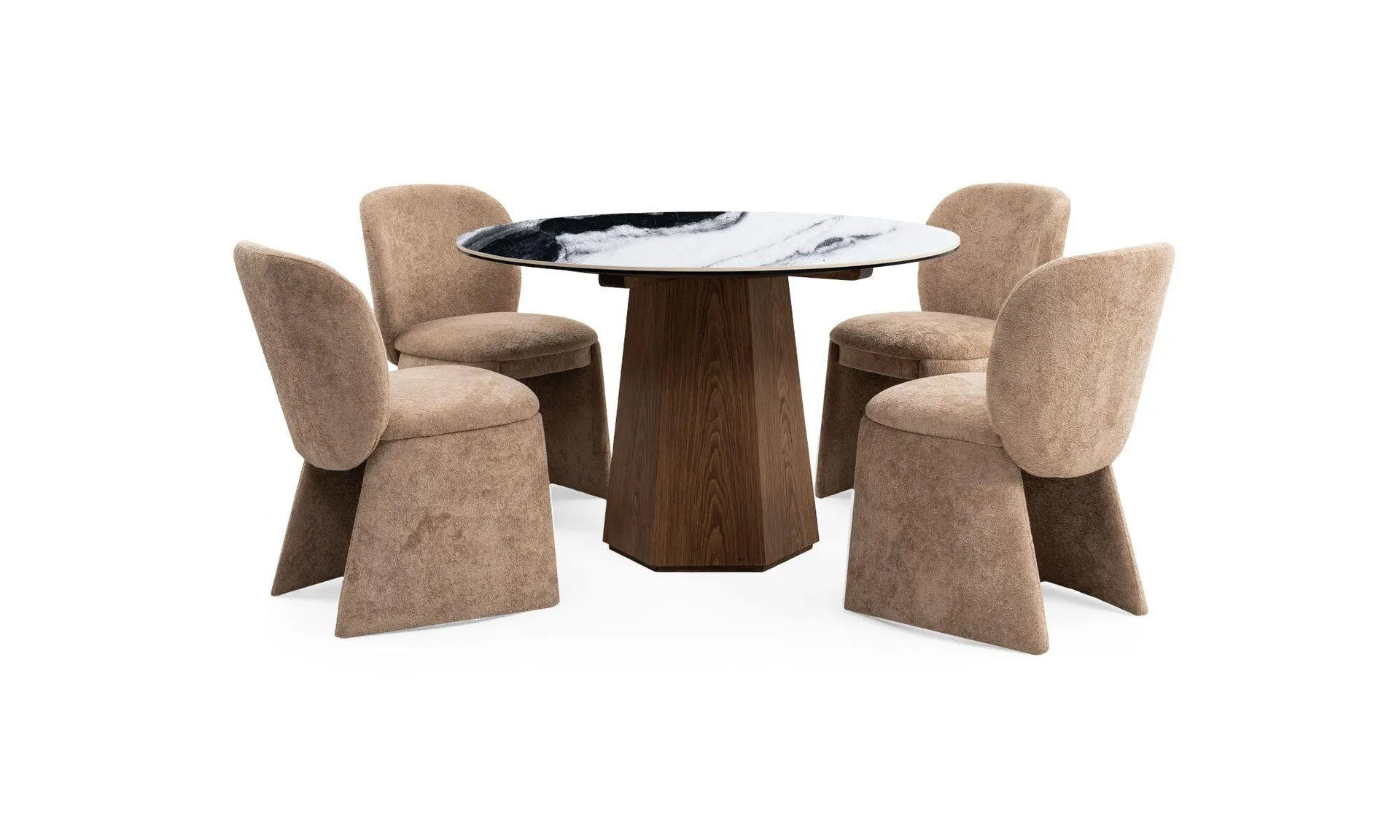 Comedor Milano Sinterizado + 4 Sillas Loai