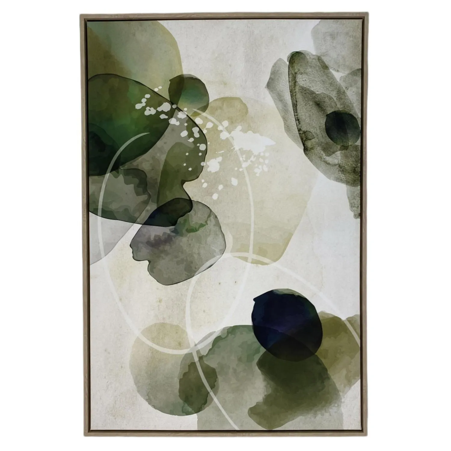 Cuadro 4.3X62.6X92.6Cm Oliva Leaves & Rocks