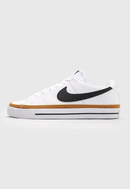 Tenis Lifestyle Blanco-Negro-Café Nike Court Legacy NN
