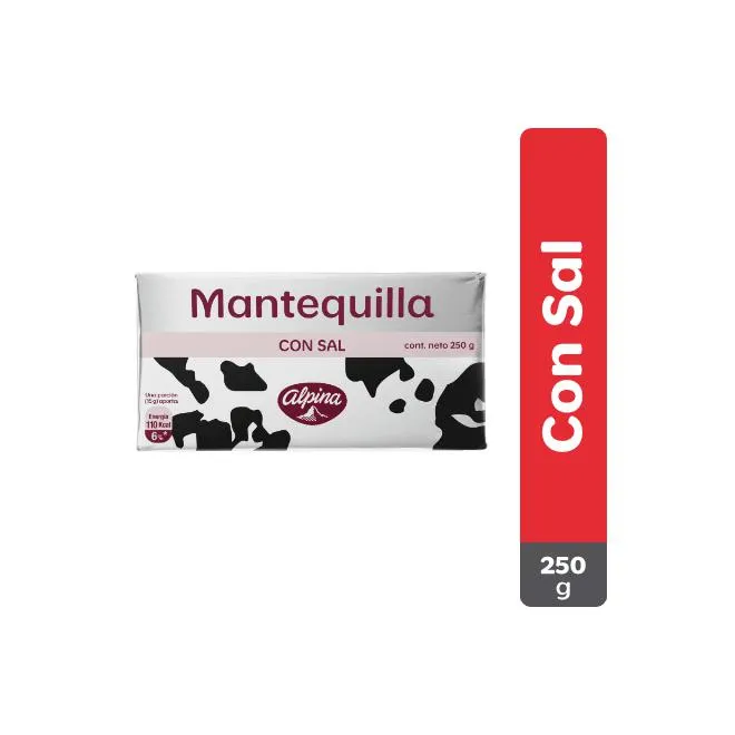 Mantequilla Alpina Con Sal 250 g