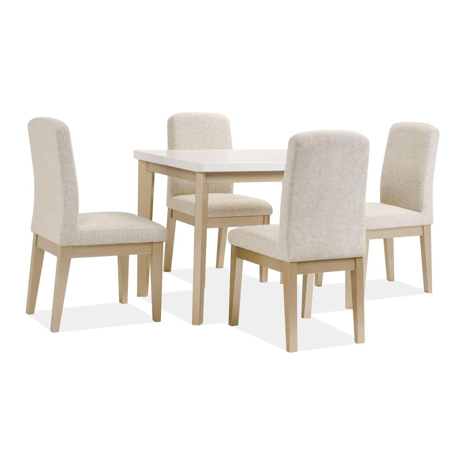 Comedor 4 Puestos Milu Velvet Idilio Crudo, Champaña