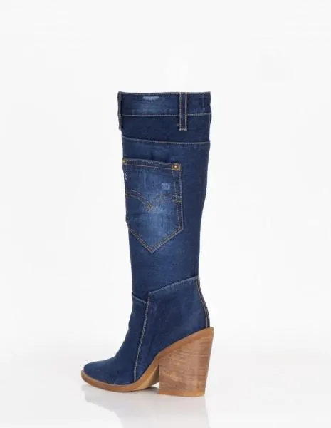 BOTA MELANI JEAN DESGASTE
