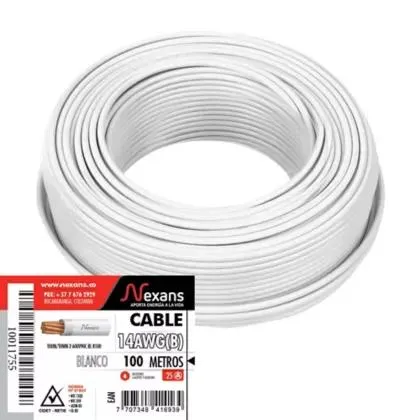 Cable #14 100M Blanco