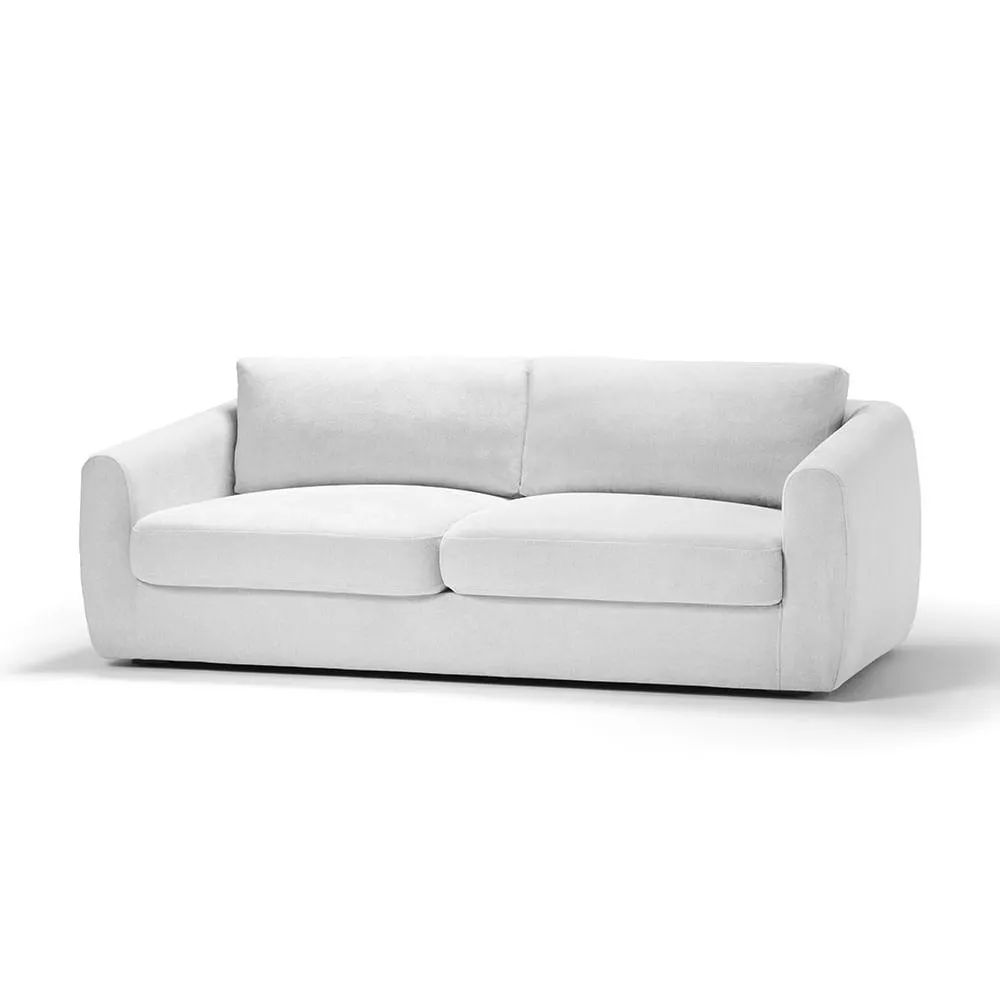 Sofá Newton 3 puestos Tela Gris Plata