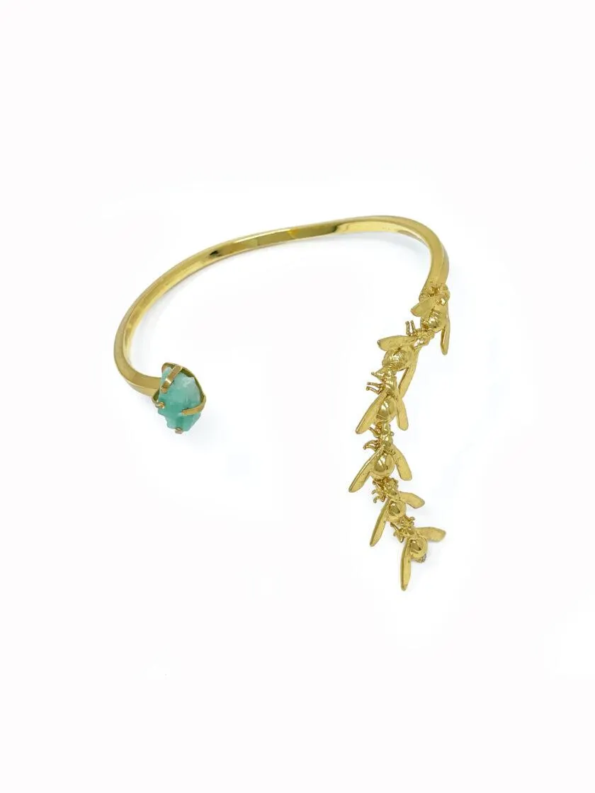 Pulsera de Hormigas y esmeralda