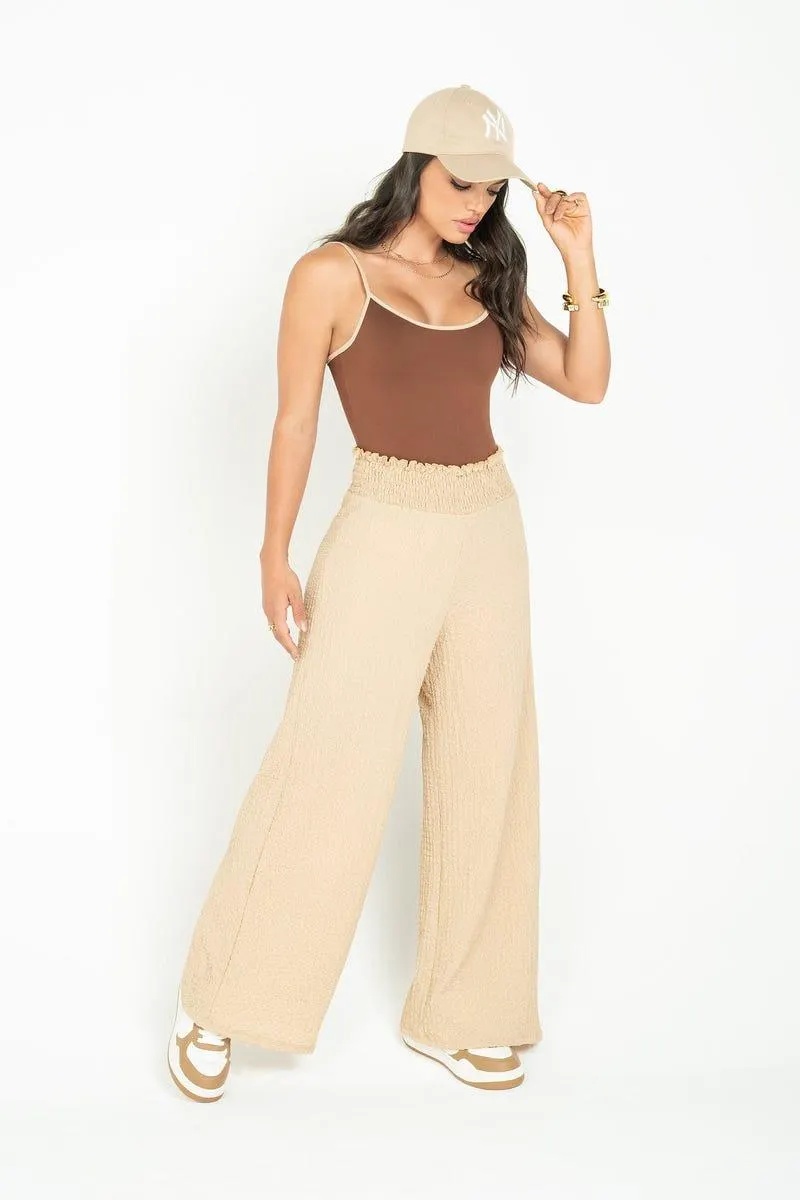 PANTALON BOTA AMPLIA Marfil