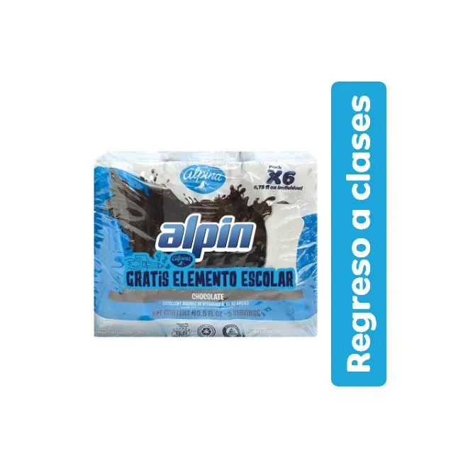 Multiempaque X6 Alpin chocolate caja + borrador