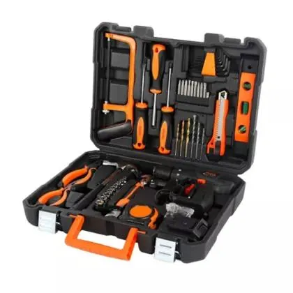 Kit Taladro Percutor Inalámbrico 3/8-pulg 12V con 44 Accesorios Bauker