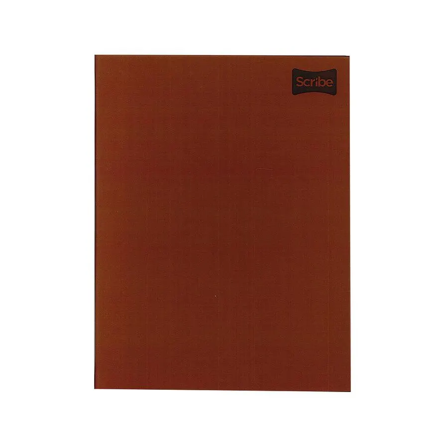Cuaderno Cosido Pasta Dura Cuero Masculino 90 Hojas Cuadros