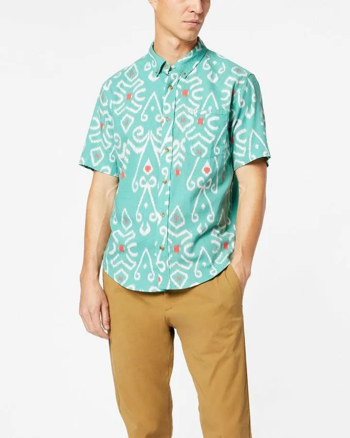 Camisas Dockers Textured Shirt,Regular Fit Hombre Azules | RPQZS6052