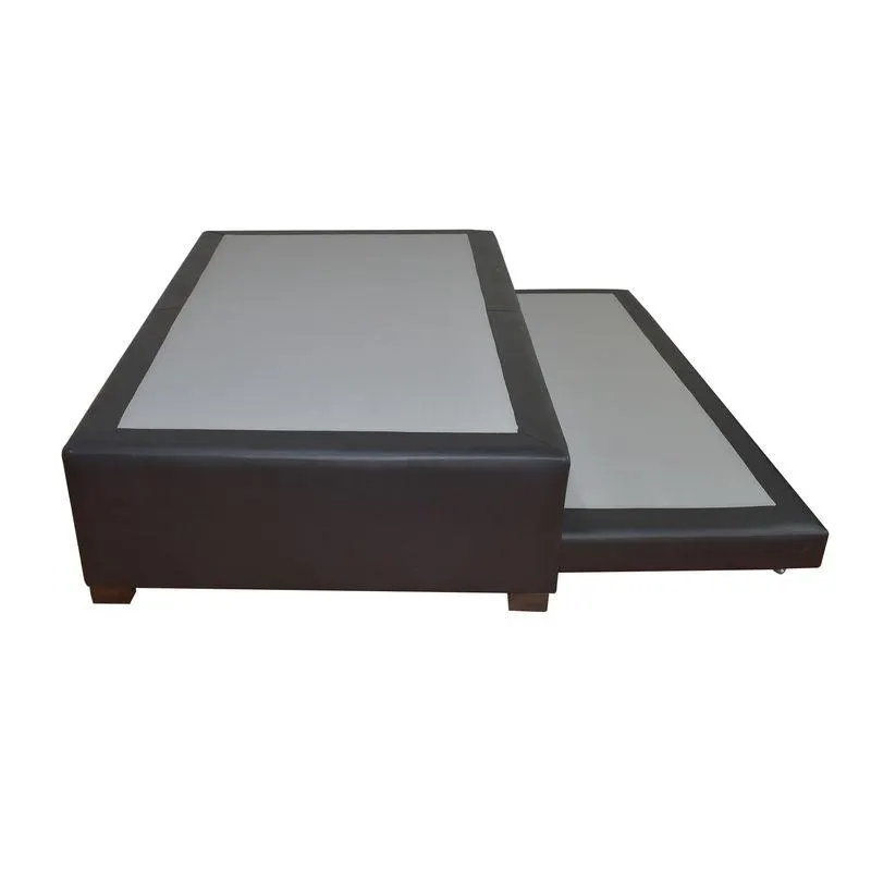 Cama Tarima 100×190 Tipo Cuero Negro