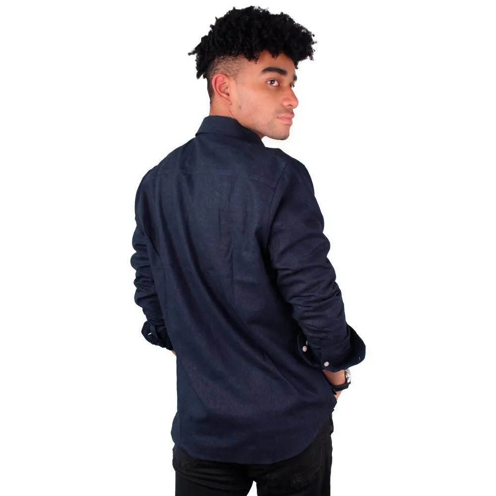 Camisa Casual Hombre Lec Lee Azul