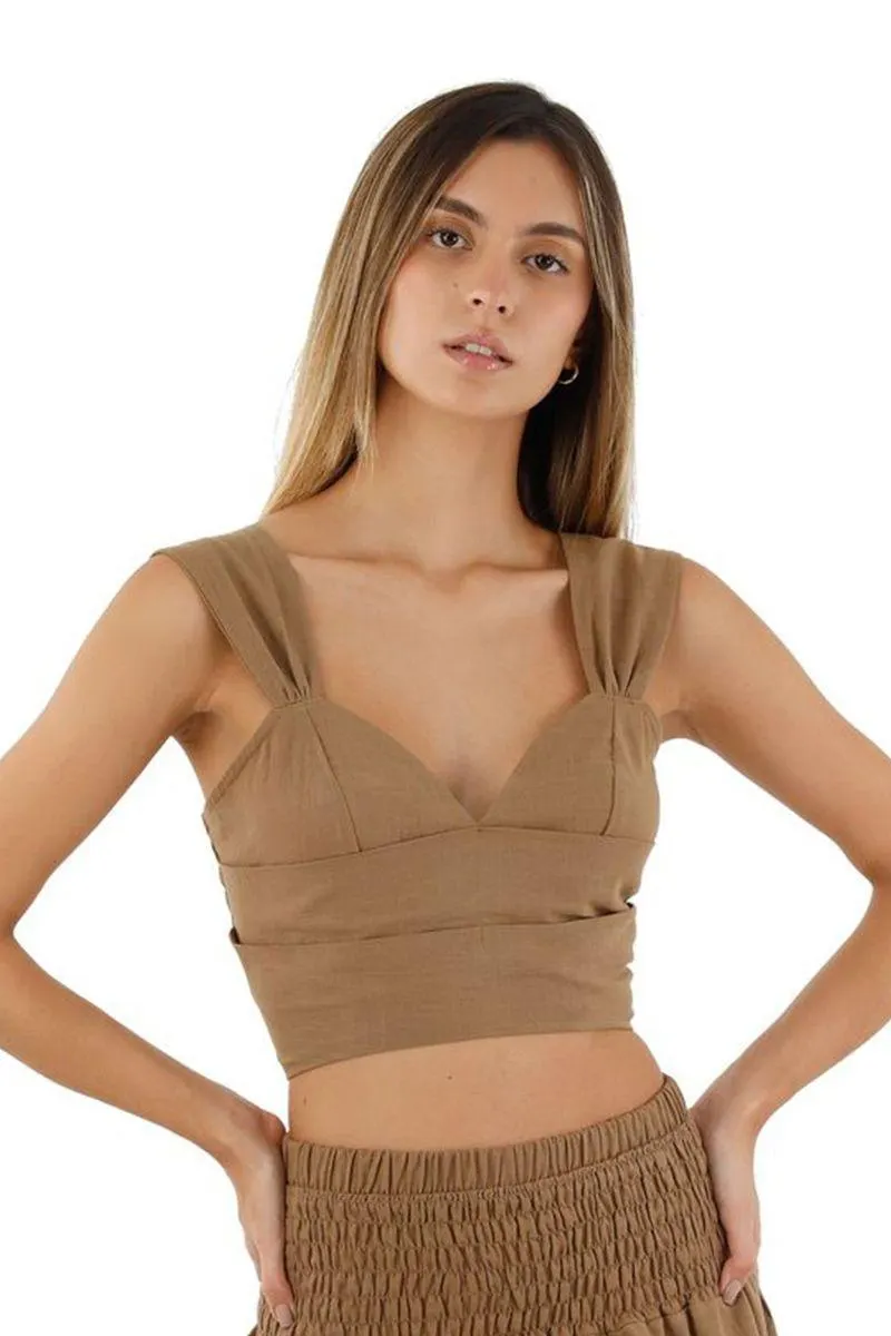 Top Taupe para mujer Maya