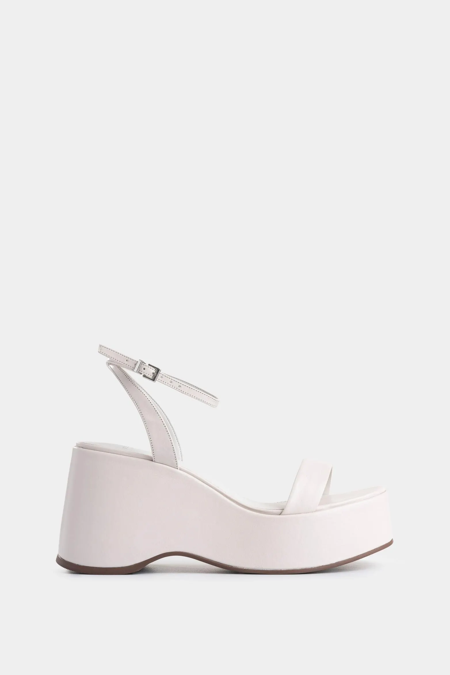 Sandalia plataforma san joaquin de cuero para mujer ajuste al tobillo