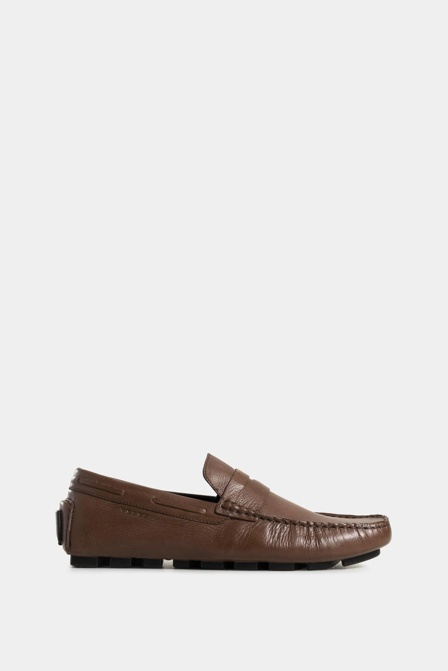 Mocasines oporto de cuero para hombre efecto tamponado