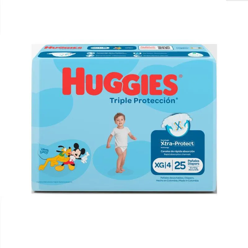 Panal Huggies Triple Proteccion Talla Xg Pate X 25 Und