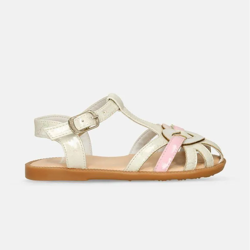 Sandialias Blanco-Rosado Bubblegummers Sindy Niña