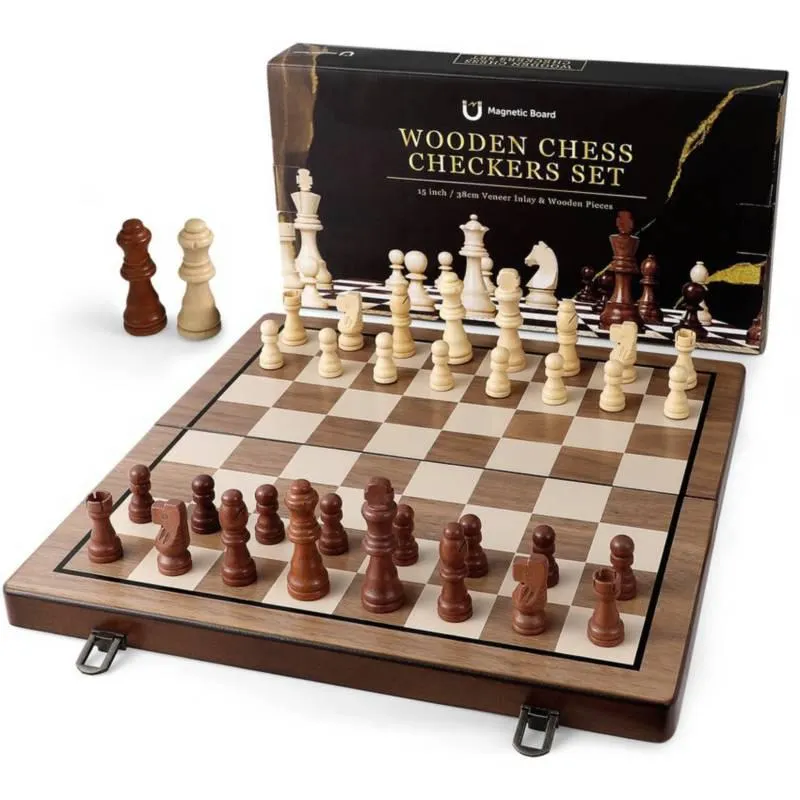 Juego magnetico de ajedrez en madera 40cm