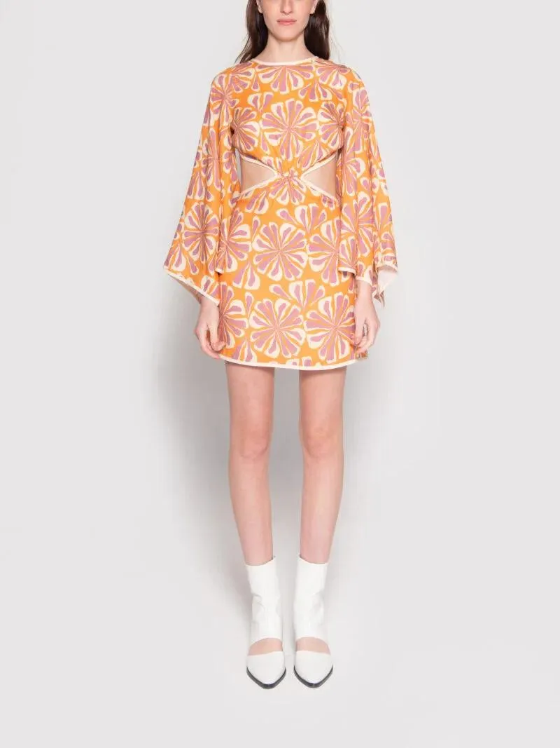 SORA DRESS ORANGE FLORAL